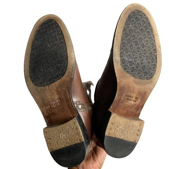 Johnston & Murphy Women's Brown Knee-High Riding Boots- genuine leather - Picture 6 of 16